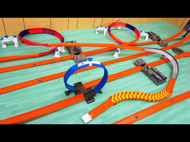 Track Time! Whirlpools! 54 feet of Hot Wheels track, 24 cars tested including Bone Shaker! 16N