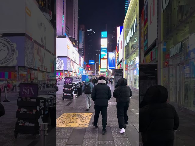 Times Square at Night in Winter ~ New York City