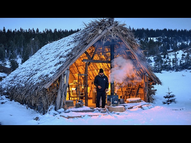 A Man Builds a Warm and Cozy Hut for Survival | From Start to Finish by  @forester-craft