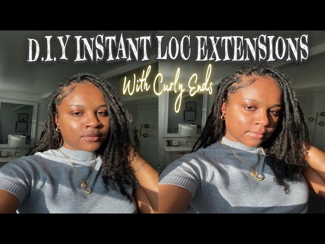 Instant Locs Extensions With Kinky Curly Ends ||  *VERY DETAILED*