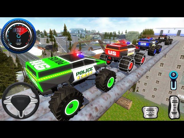 Juegos De Carros - Police Monster Trucks Impossible Driver #2 - Car Extreme Racing Android Gameplay