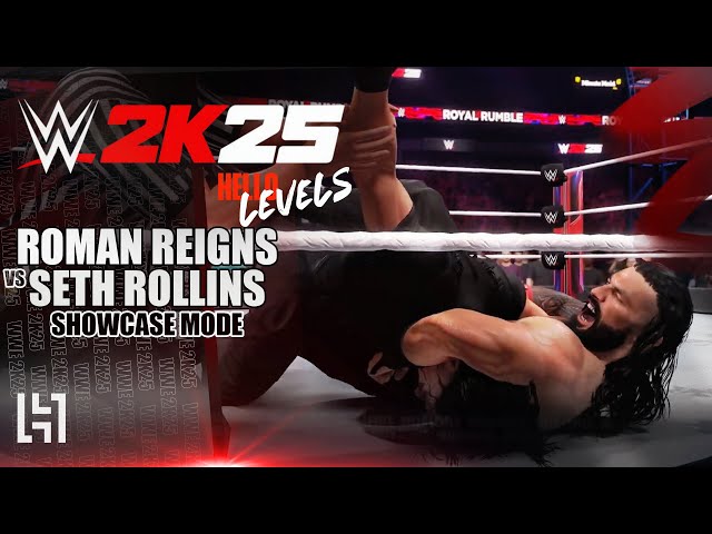 WWE 2K25 Showcase Mode Gameplay Part - Roman Reigns vs Seth Rollins - Royal Rumble