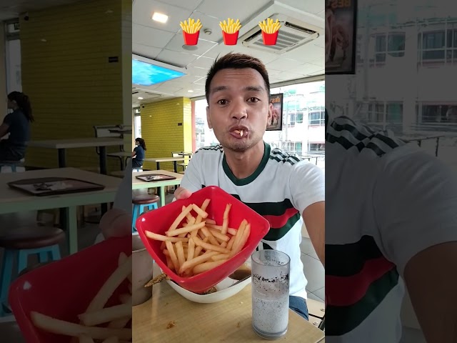 ASMR EATING Delicious McDonald's Crispy French Fries 🍟🍟🍟 #asmreating #frenchfries #mukbang #shorts