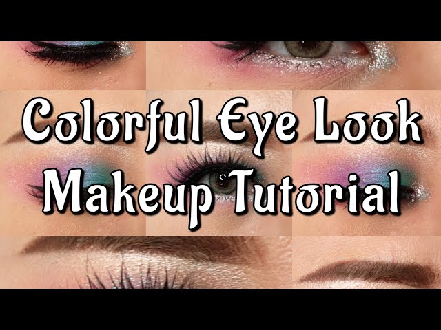 Colorful Eye Look Makeup Tutorial || Tutorial Rainbow Makeup #Shorts