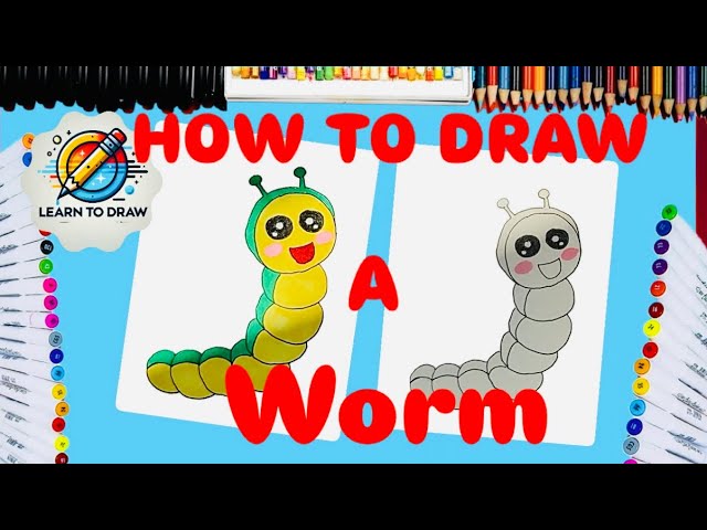 Worm / Draw a worm in an easy and simple way, step by step