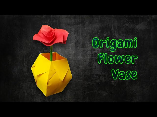 How To Make Origami Flower Vase | Paper Vase Tutorial