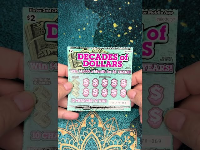 An itch to scratch: Decades of Dollars single card lottery scratcher (3 minute winner!)