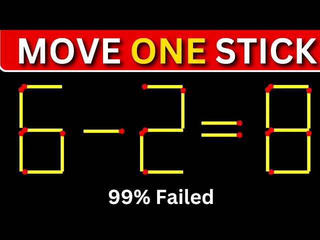 🪵🧩 Move a Stick & Solve the Puzzle! Are You a Genius? 🤓🔥