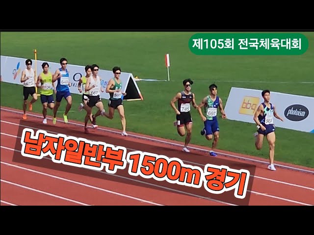 제105회 전국체전 남일일반부 1500m #sports #track&field #marathon #달리기 #육상 #중장거리 #마라톤 #러닝 ##전국체전 #이재웅 #김용수 #김규태