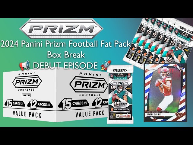 🚀 Debut Episode! 2024 Panini Prizm Football Fat Pack Box Break 🔥 Red, White & Blue & Rookie QBs!