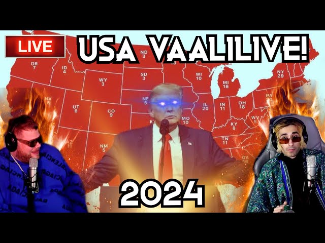 LEVELI VAALIVALVOJAISET I USA:N PRESIDENTTIVAALIT 2024! + ERITYISVIERAITA!