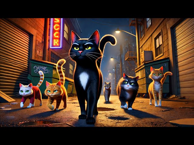 Alley Cats' Gang Fighting | AI Cat Sad Story