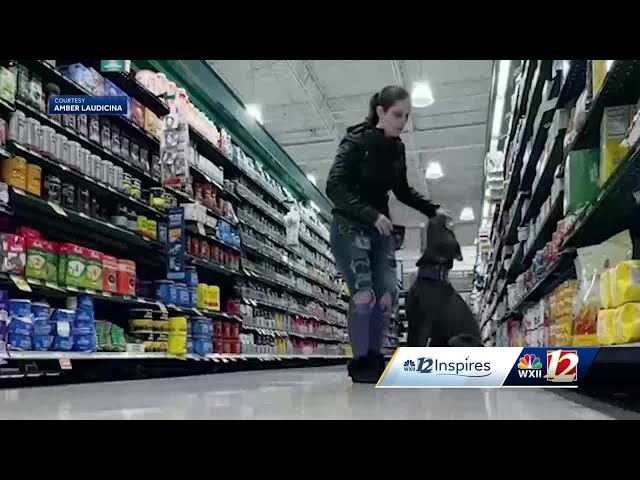 WATCH: Service dog alerts Harris Teeter employees to woman having seizure