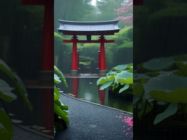 🌸 Zen Rainfall in an Overgrown Garden | Relaxing Soft Rain for Sleep