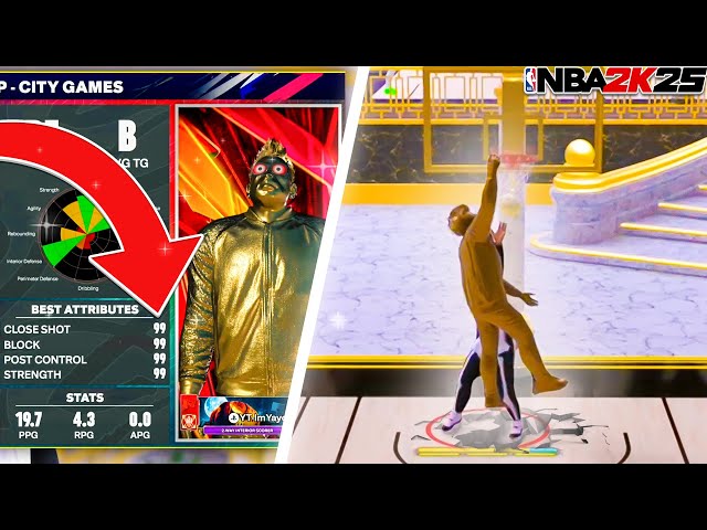 This YOUTUBERS POST SCORER BUILD is  GAMEBREAKING in NBA 2k25 - 1v1 Ante Up Stage Gameplay