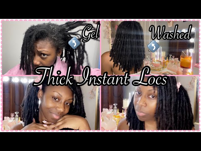 “Wash Day” on THICK Instant Locs | Washing Gel out of my Locs