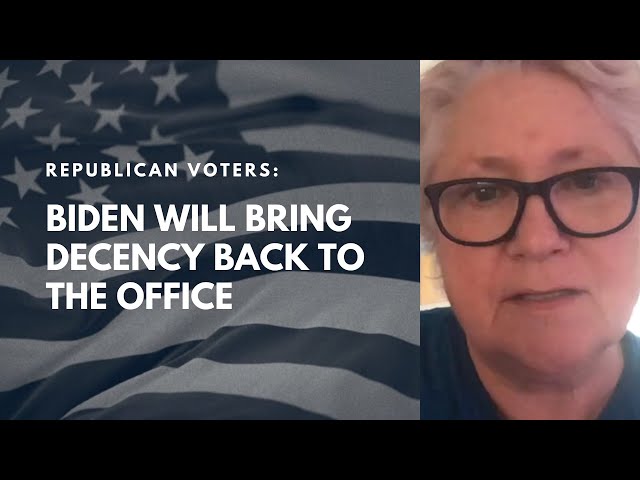 Trump's erratic behavior has caused Leslie to try to convince everyone she can to vote for Biden.