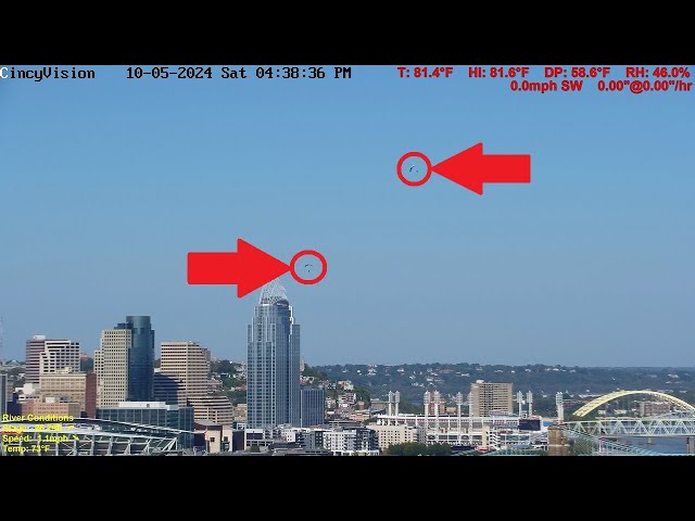 Helicopter Drops Streamers, then 6 Parachuters to Paycor Stadium, Baltimore Ravens Buses 10-5-2024