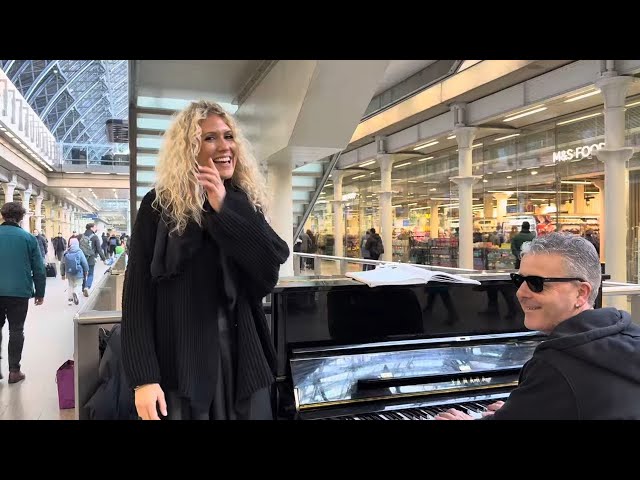 Blonde Bombshell Sings Ave Maria At The Piano