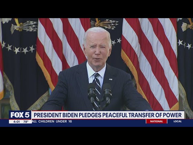 President Joe Biden promises a smooth transition of power for Donald Trump's return to White House