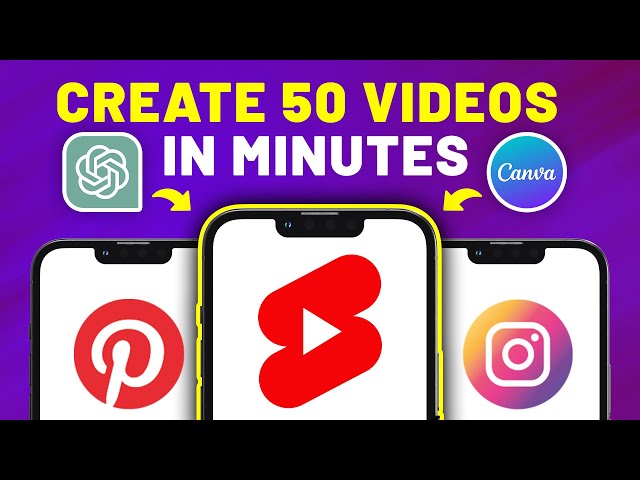 Bulk Create Short Videos in Canva & ChatGPT - I Made 50 Shorts in 20 MINUTES