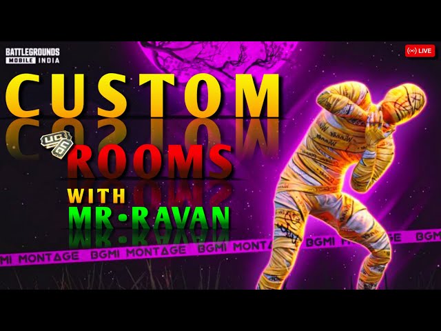 BGMI LIVE CUSTOM ROOMS || 300RS PRICE POOL CUSTOMS || WITH MR.RAVAN #LIVE CUSTOMS