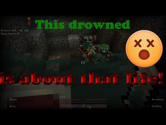 Never test a drowned with a Trident! ep.5 Minecraft Survival "Pure play"