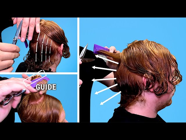 How To Cut CURLY Hair | Men’s Scissor Cut| Step by Step