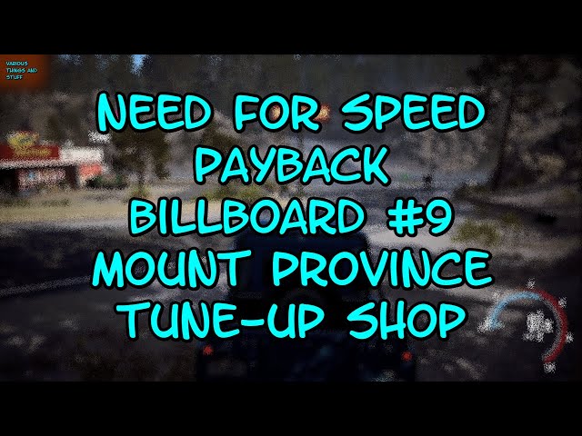 Need For Speed PAYBACK Billboard #9 Mount Providence Tune Up Shop VTAS 2025