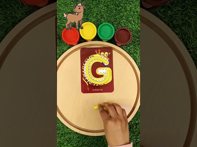 Let's make Letter G with Play doh | Lean ABC #toddlerlearning #funlearning #shorts