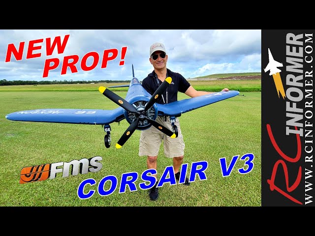 FMS 1700mm CORSAIR V3 New Propeller on 6s & 8s by: RCINFORMER