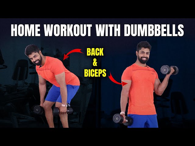 Follow-Along Back & Biceps Home Workout | Dumbbell Only Upper Body Training💪🔥