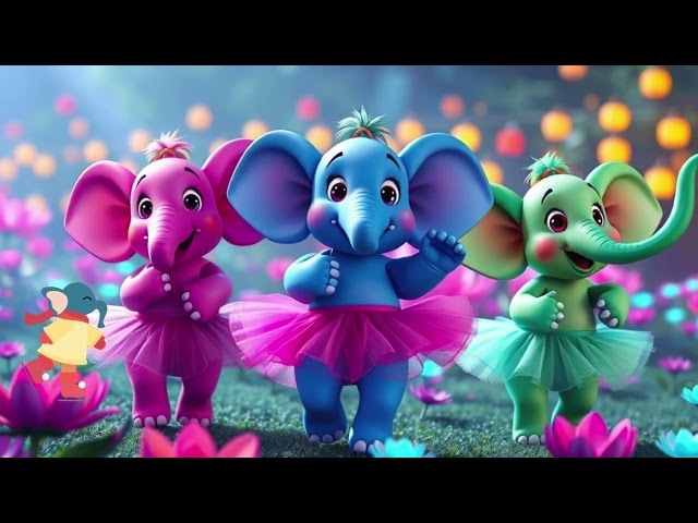 🦣 Les Éléphants en Tutu Dansent Gaiement 🎶 - Comptine enfants bébés