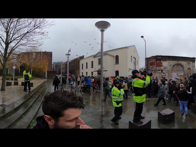 Lockdown protest Liverpool 🇬🇧 360 VR