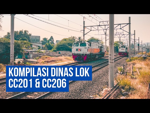 Kompilasi Dinas Lokomotif Melintas Di Percabangan Rel Jatinegara - 4K HDR