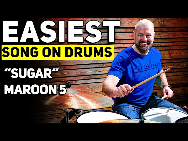 Easiest Song On Drums | First Drum Lesson | "Sugar" Drum Lesson