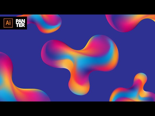 How to Design Gradient Mesh Liquid Blob | Illustrator Tutorial