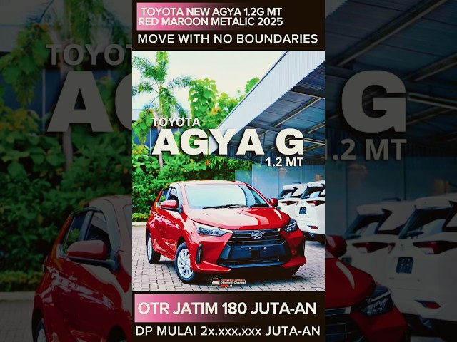 Agya 1.2G CVT Red Maroon Metalic Terbaru 2025 || Toyota Agya 2025 #toyotabojonegoro #promotoyota