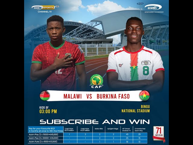 LIVE🔴| MALAWI vs BURKINA FASO [LIVE] | Africa Cup of Nation AFCON 24/25 Full Match Stream  4k Video