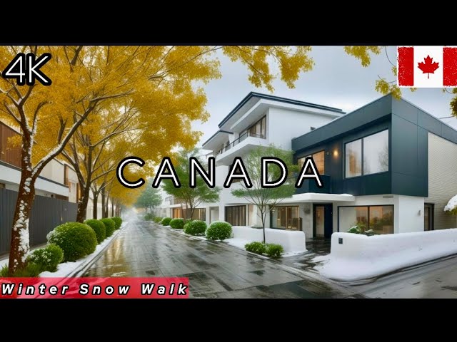 4K HDR Canada Winter Wonderland | Heavy Snowfall Walk | Jan2025