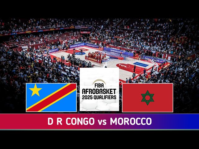 Congo Democratic Republic vs Morocco Basketball Live Score | FIBA AfroBasket 2025 Qualifiers |