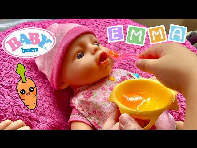 Baby Born Emma eats CARROTS 🥕🥣 Relaxing Lunch Time Routine Video ❤️