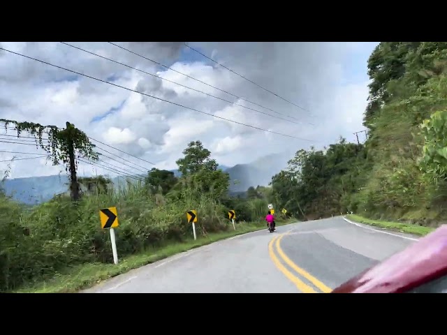 A Cloud Burst As We Drive Through the Mountains of Nan, Thailand