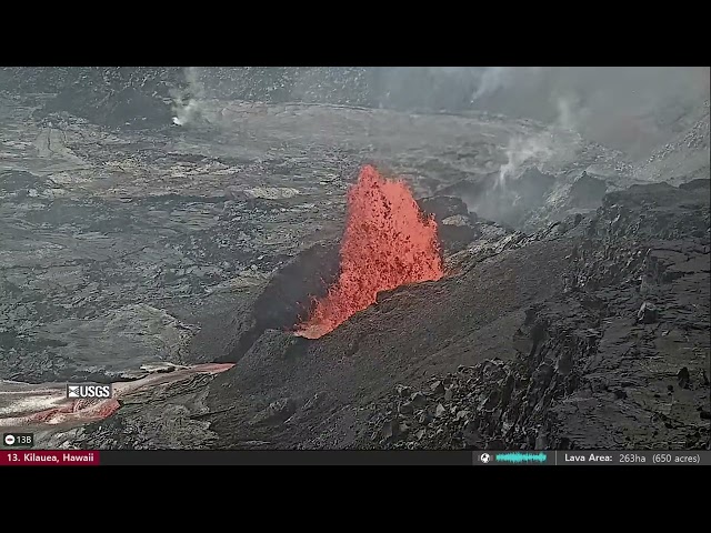 Feb 11, 2025: Moment Kilauea Eruption Resumes on the Big Island of Hawaii