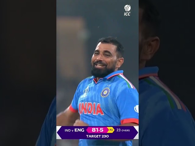 Mohammed Shami's sensational match-winning spell against England at #CWC23 🤩#cricket