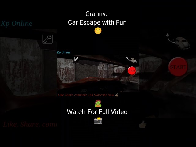 car Escape for granny house|| full video description me h || shorts #shorts