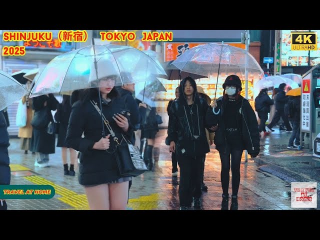 4k hdr japan travel 2025 | Night Walk in Shinjuku（新宿）Tokyo Japan |  Relaxing Natural City ambience