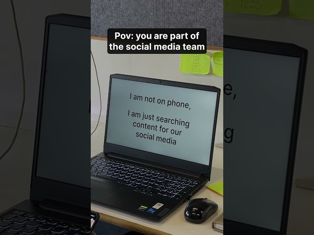 Pov: You are part of the Social Media Team