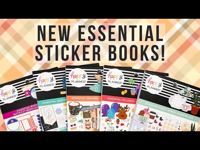 5 NEW Happy Planner Essentials Sticker Books! Fall 2022 Release Flip Through -Seasons, Holidays, Etc