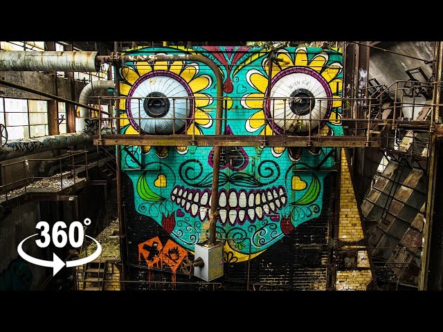 VR 360° Urbex: Abandoned Industrial Power Plant explored (Lost Place in 4K)